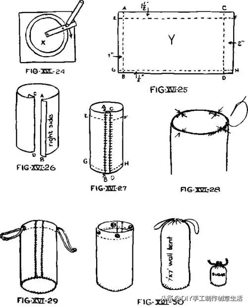 布艺收纳整理包,布艺收纳包制作教程
