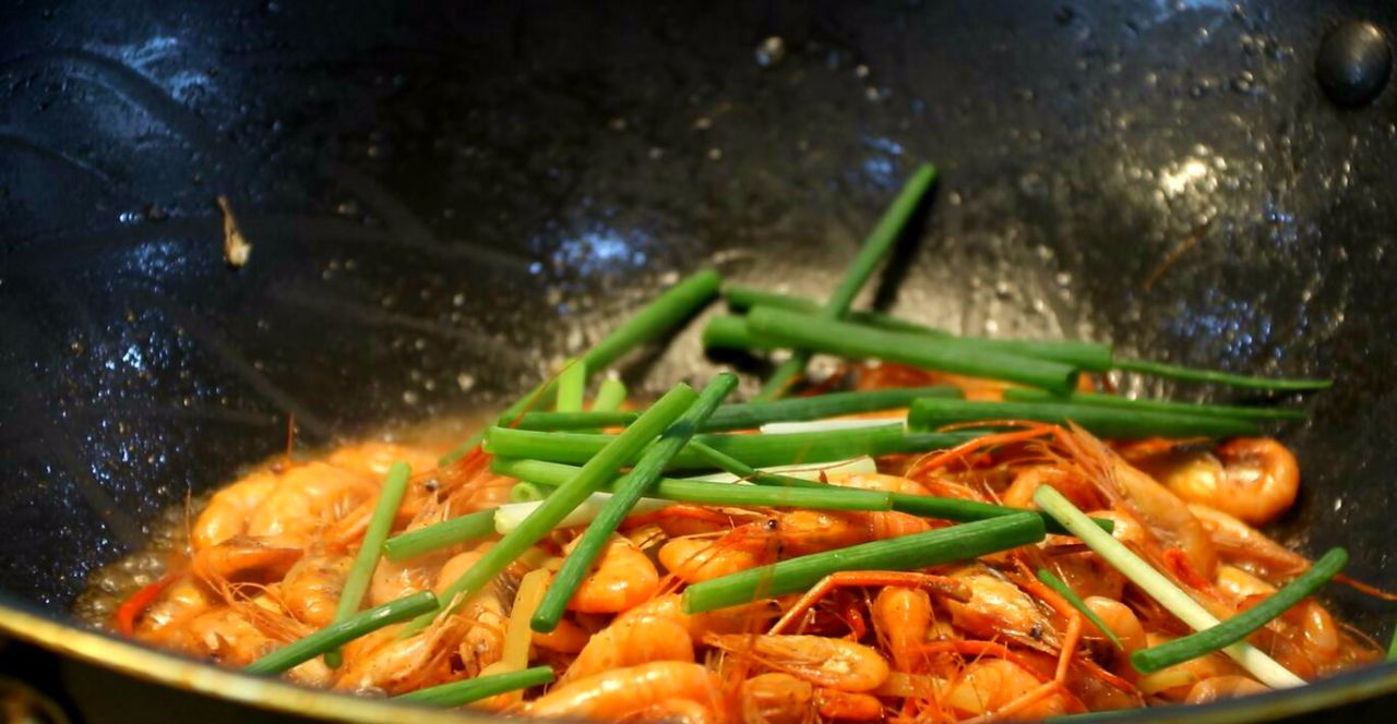 油爆河虾和盐水河虾,河虾做法油爆河虾
