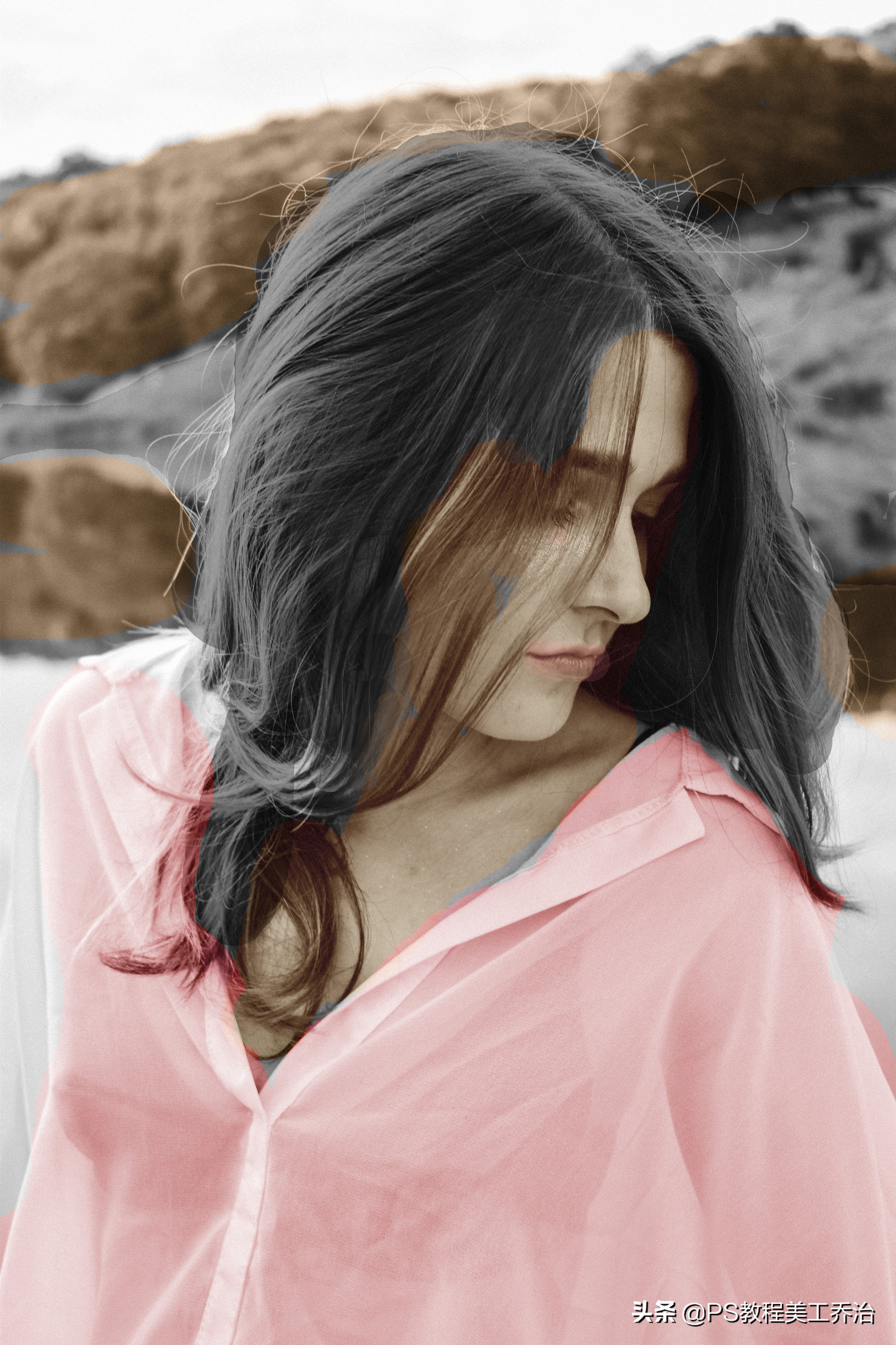 ps怎么给黑白皮肤上颜色,ps老照片怎么调色彩色