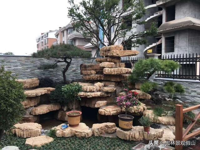 室内假山庭院假山,假山景观鱼池没假山底座怎么设计