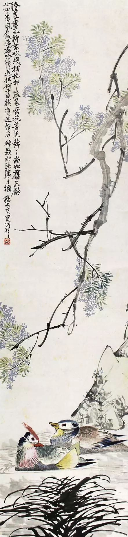 潘天寿写意花鸟画要义,著名画家潘天寿花鸟画构图理论