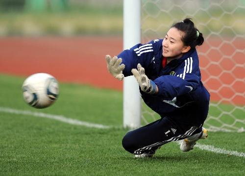 女足张越赵丽娜,女足门将张越扑救