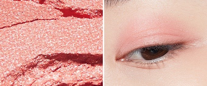 粉色眼影唇釉推荐,粉色眼影橘色亮片