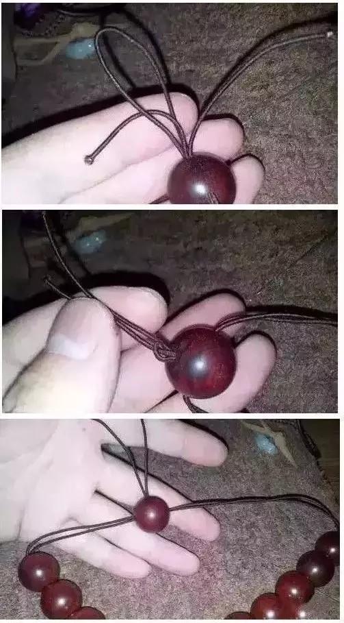如何给文玩手串换绳,文玩换绳打结方法图解