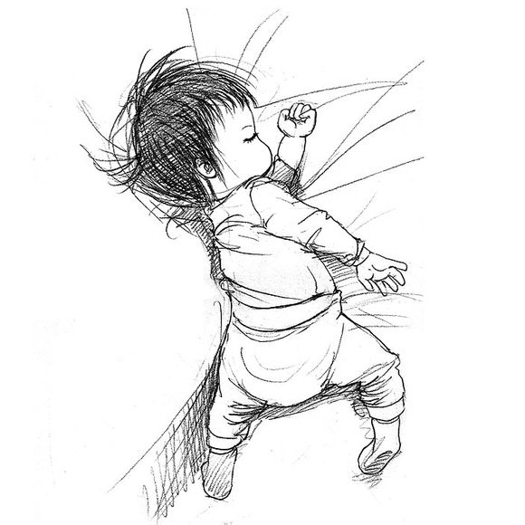 「曾经的热图，你可还记得」木朵儿爸爸给女儿画过的萌萌睡姿百图