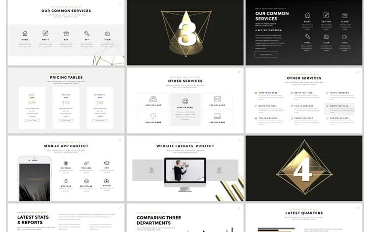400套精简室内设计ppt,高大上的ppt设计图