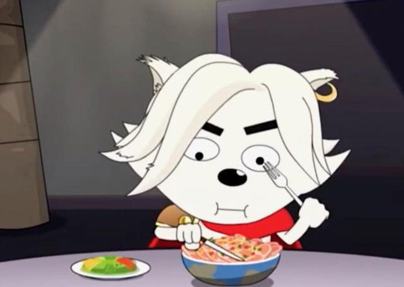 喜羊羊与灰太狼：小白狼号称“抓羊高手”，芯太狼看后表示不服