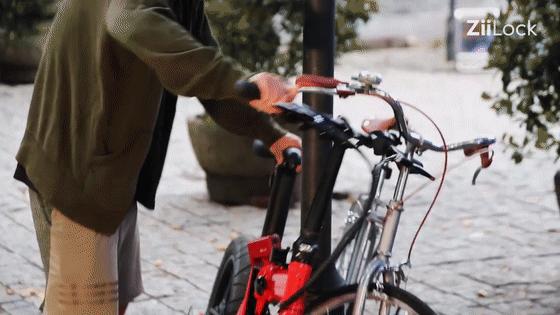 可伸缩单车锁,可折叠智能车锁