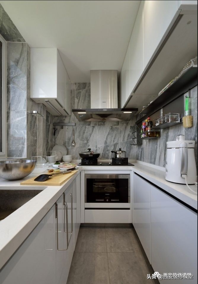 集成灶橱柜和什么颜色搭配好看,冰箱颜色和橱柜颜色搭配效果图