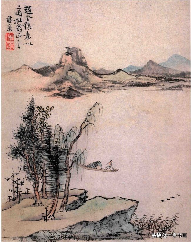 明画家蓝瑛溪山幽居图,明蓝瑛山水画全集