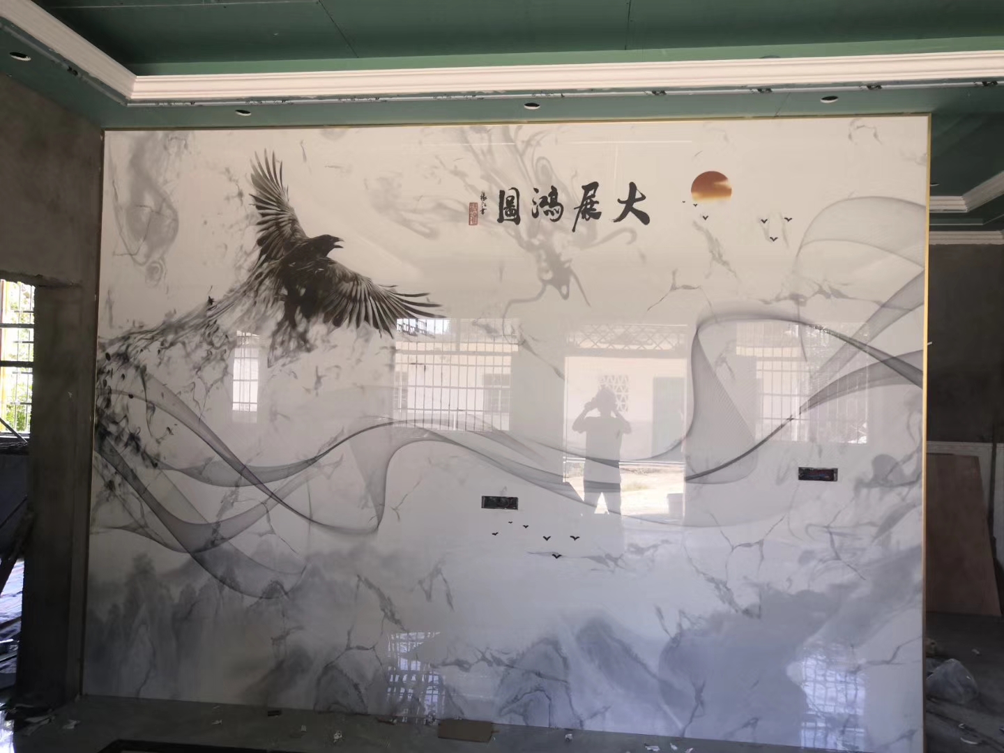 石材背景墙瓷砖颜色搭配效果图,极简大理石瓷砖背景墙效果图