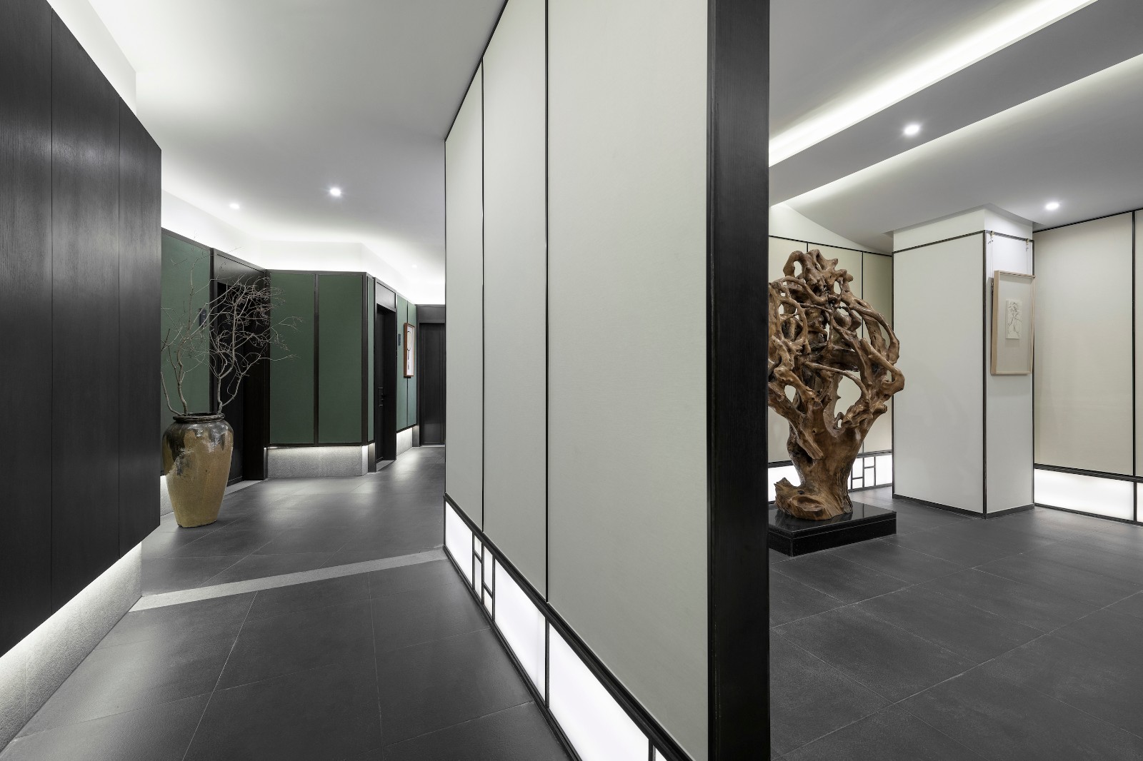 极简中式禅意房子设计,130平米禅意新中式设计