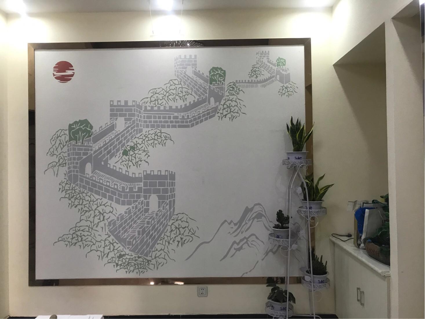 硅藻泥电视墙实景,硅藻泥背景墙实景