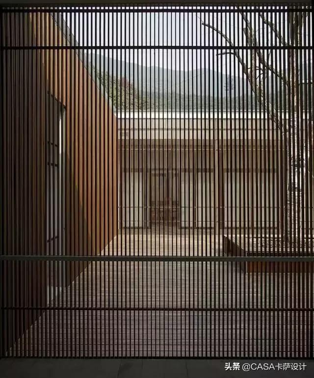 禅意格栅,禅意木格栅图片