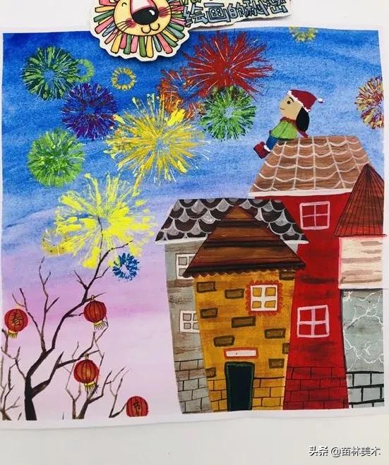 以春节为主题的儿童画简笔画,2022年元旦和春节主题儿童画素材