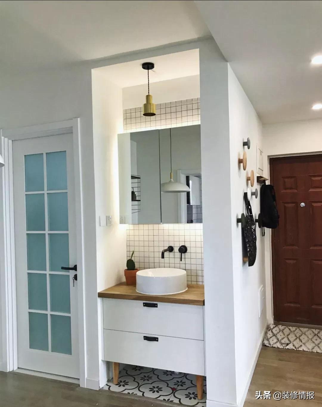 小户型卫生间平面布局最佳效果图,正方小户型卫生间设计布局