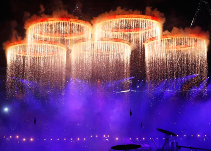 东京奥运会闭幕式上的五环真漂亮,2020年东京奥运会开幕式表演五环