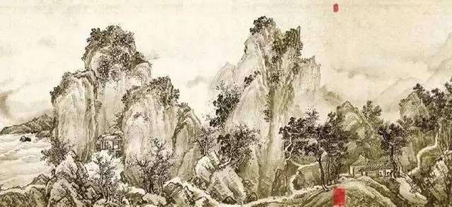 近现代名家画水,历代名家绘画水墨写生图