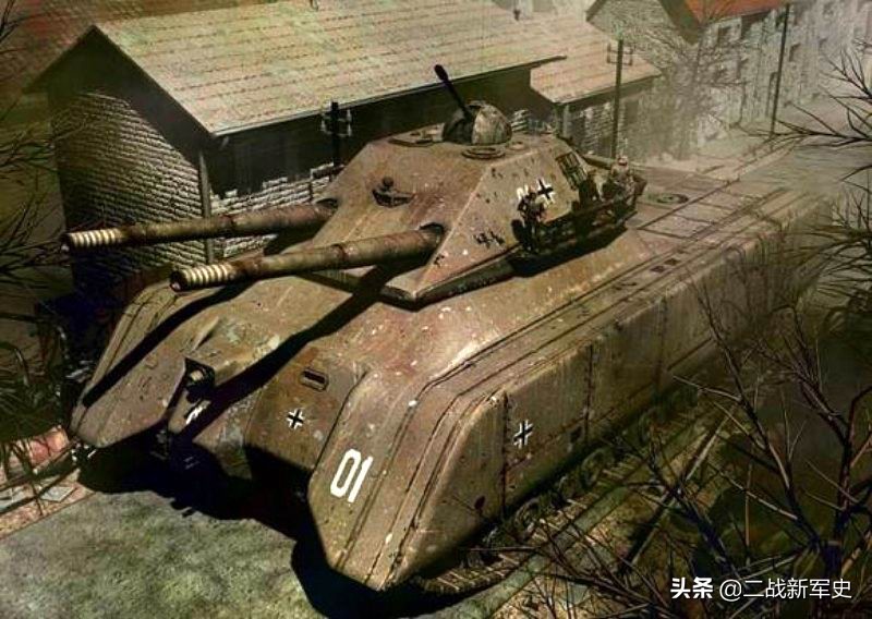 超大型巨炮坦克,陆地巡洋舰巨鼠坦克重达1000吨