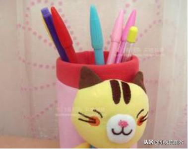 陶艺手工儿童创意美术,美术公开课做笔筒