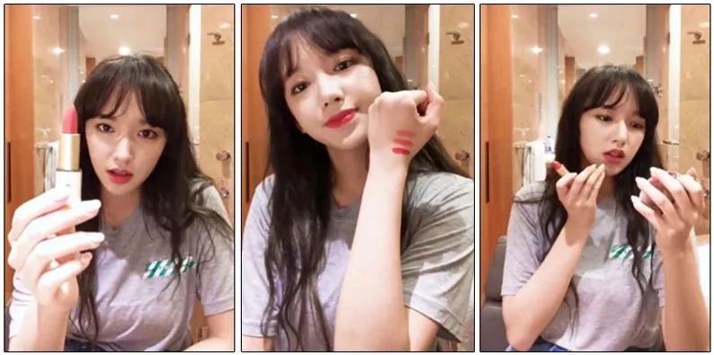 戚薇推荐的红色口红,最近戚薇晒出一款小金条口红