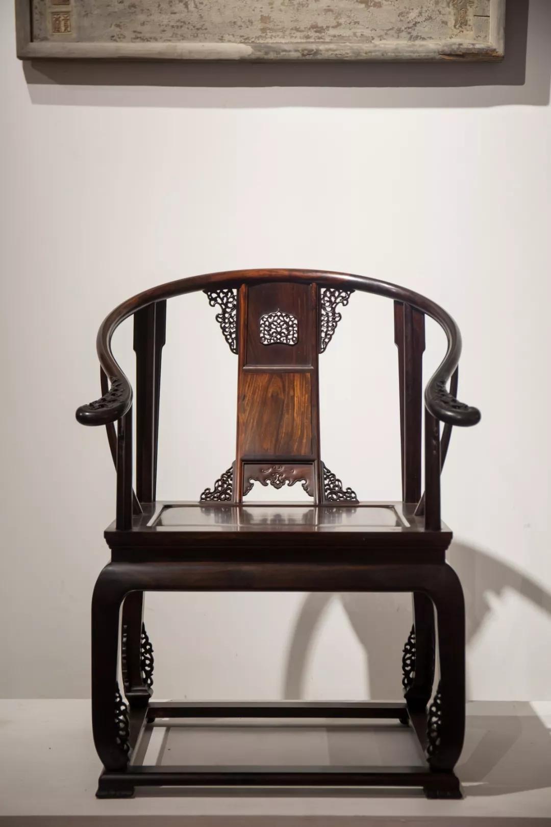 小叶紫檀如意云纹圈椅,小叶紫檀皇宫圈椅