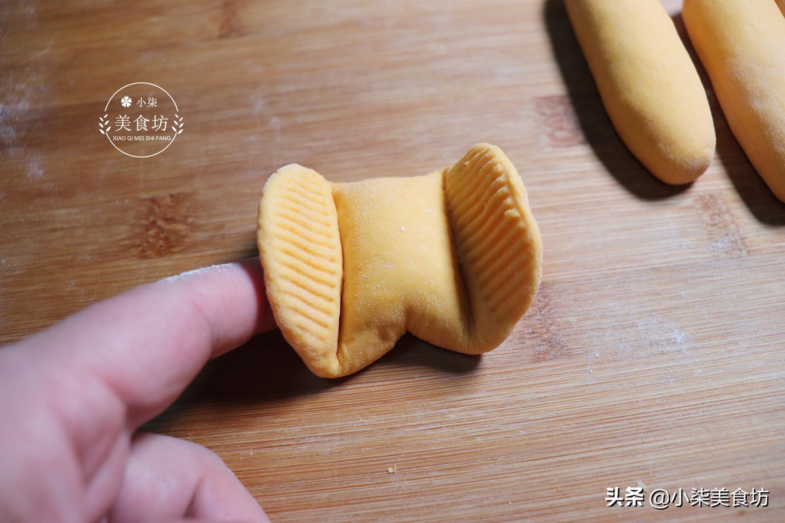 面粉做元宝造型,如何做金丝南瓜馒头