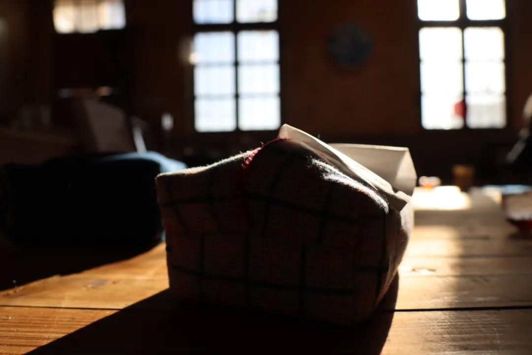 手工缝制抽纸包,一针一线diy包包