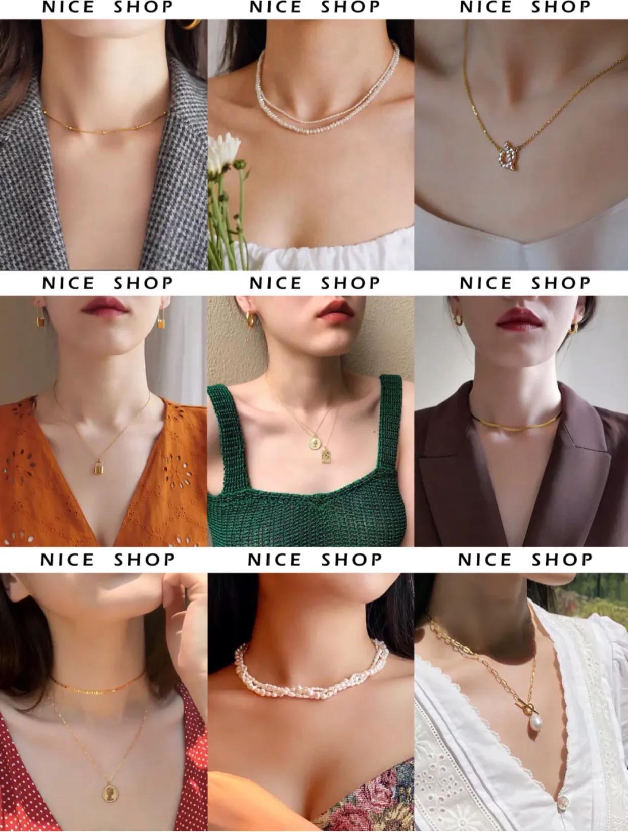 女士锁骨链店铺推荐,小众高级感锁骨链带铃铛