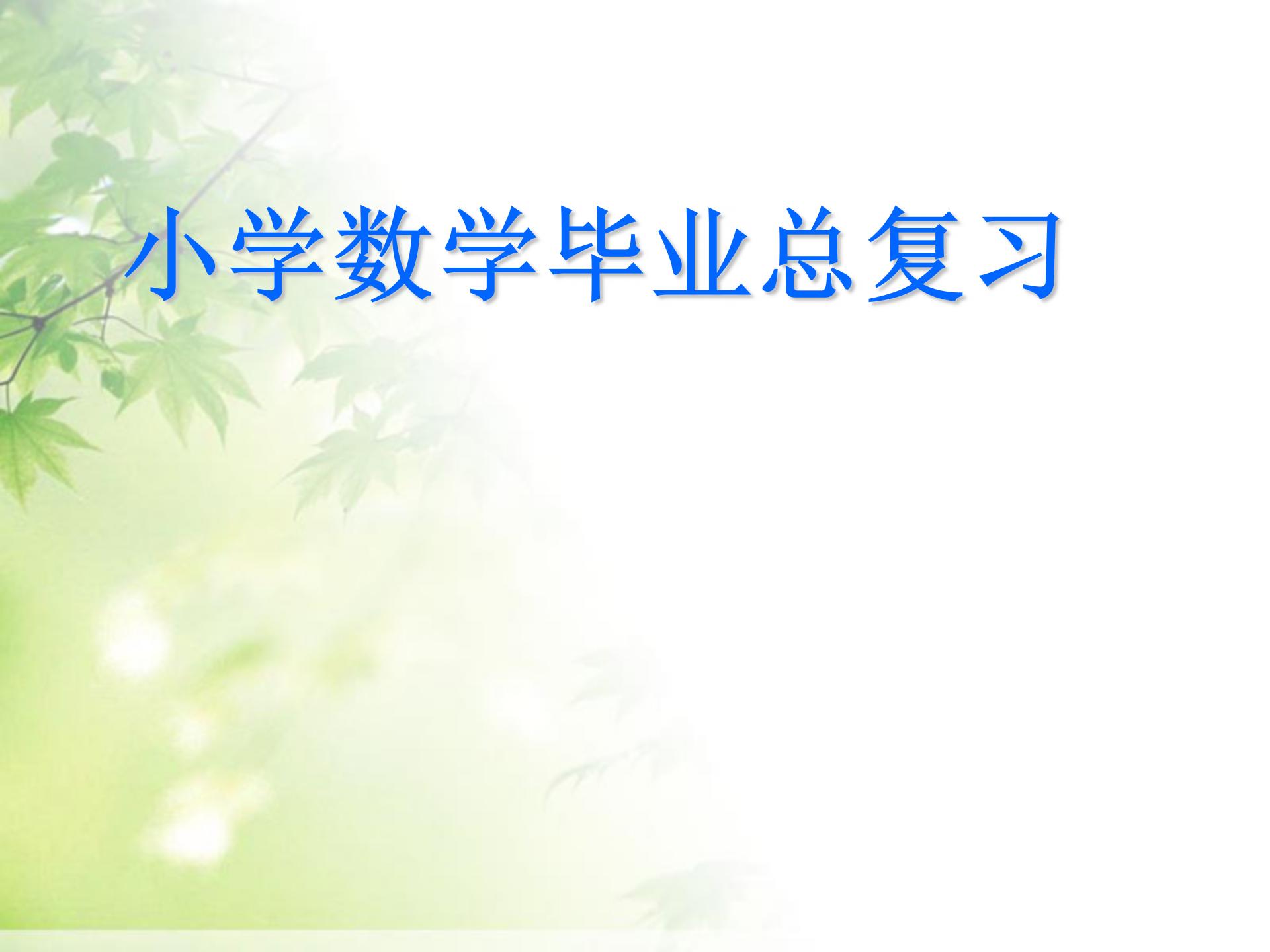 小学数学毕业总复习题,小学数学常考知识点小升初人教版