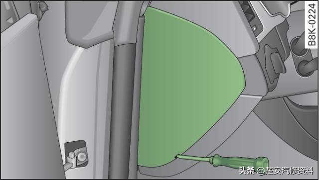 奥迪a4大灯保险丝在哪个位置,奥迪a6远光灯保险丝位置示意图