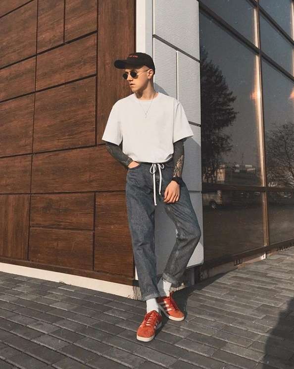 牛仔裤大t怎么穿出来好看,牛仔裤白t穿法