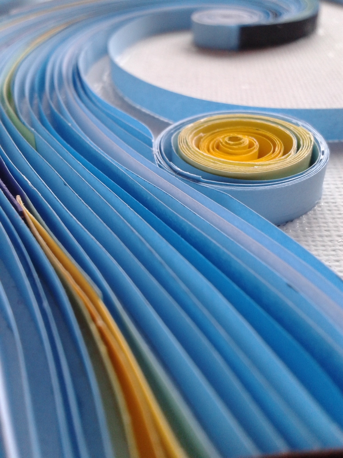 衍纸画梵高星空高清大图,梵高星空衍纸浮雕