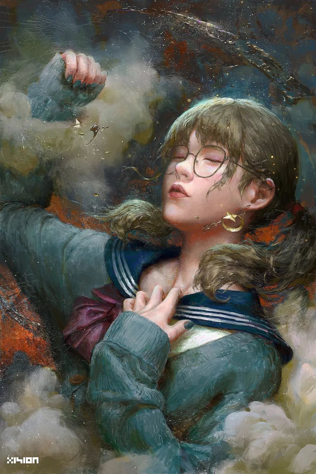 大佬画动漫人物仙气十足手绘,大佬画的古风图手绘