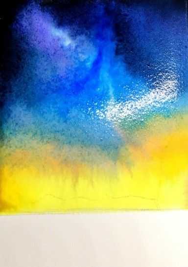 水彩入门基础教学星空画,水彩教程零基础星空