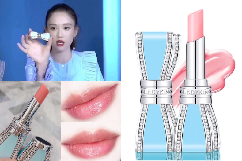 陈乔恩唇釉,陈乔恩代言hb三色黑白配口红