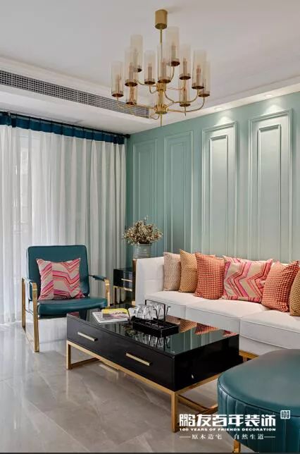 鹏友的•宅［拾壹］全案25.68W，104㎡轻奢美式—中铁.万国城