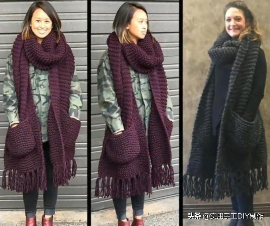 针织围巾新款图片大全,最新款围巾百搭又洋气针织