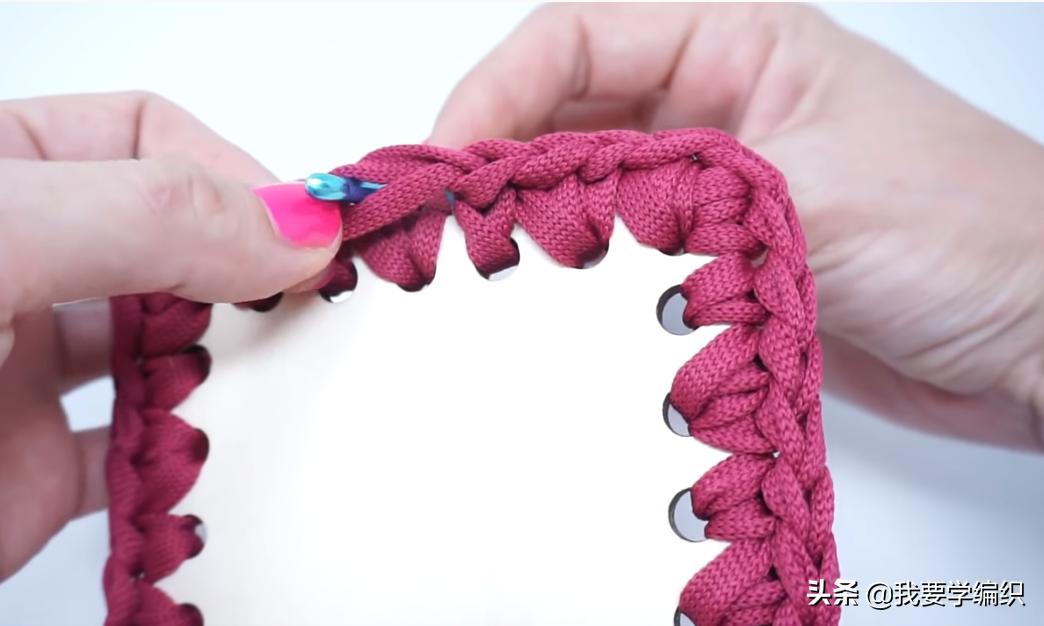 简单大方钩编单肩包图解,简单勾织小包包方法