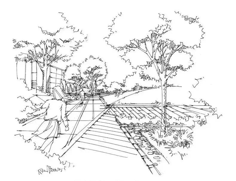 手绘效果图设计详解,干货五幅景观手绘效果图步骤图解