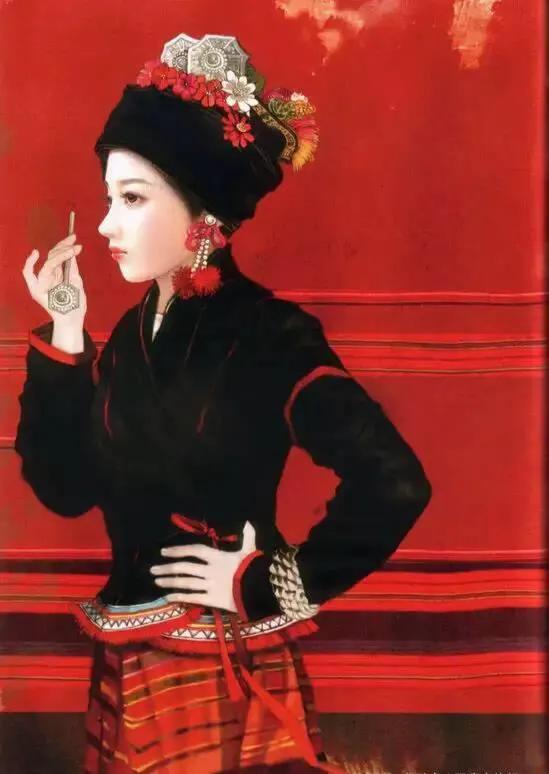 五十六个民族五十六枝花画,五十六个民族人物画高难度