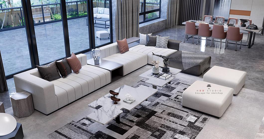 设计师用草图大师渲染,给设计师出效果图