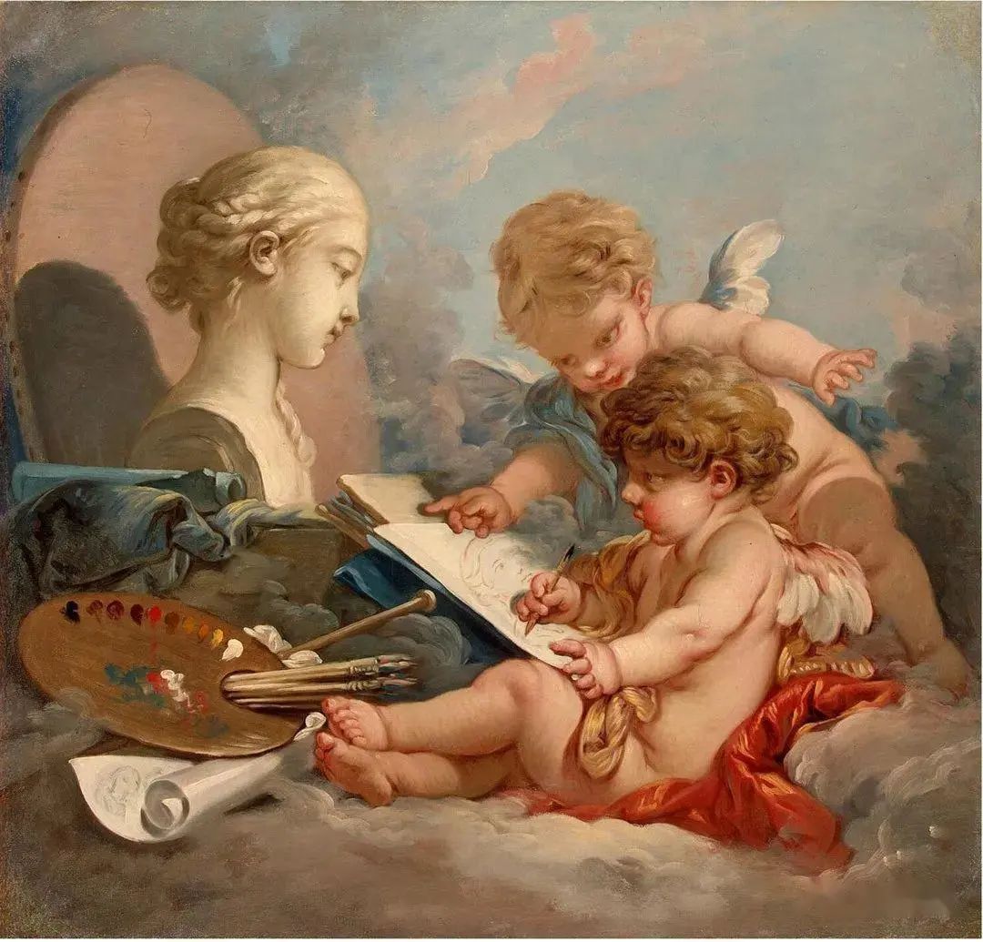 洛可可代表艺术家布歇的人体油画艺术:毫无裸露却满是性感与欲望