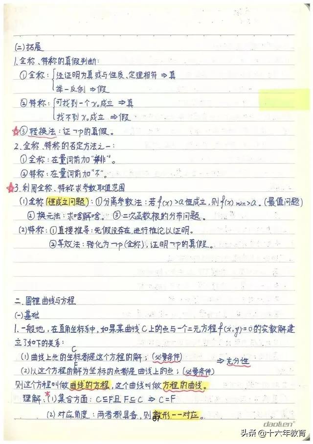 高考数学90分必会知识点,高考数学150学霸的笔记和归纳