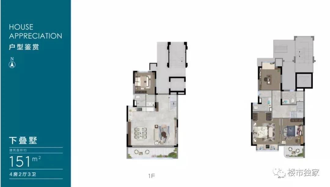 虹桥万科一线湖景房,万科145平叠墅