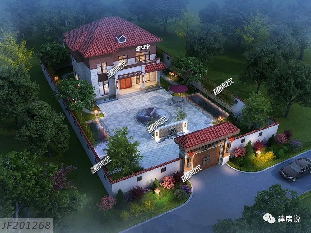 30万起建庭院别墅,百万豪宅既视感,村里的人都看呆了