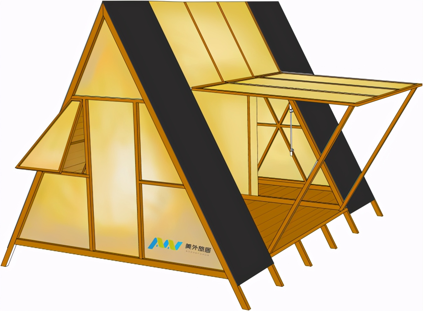 移动的帐篷木屋,可移动装配式木屋