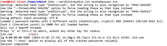KaliLinux学习笔记（密码破解篇）