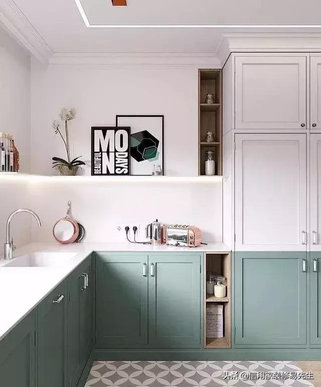 橱柜都有什么颜色好看的,橱柜白色台面配什么颜色的门好看