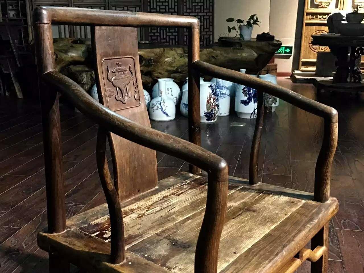 正宗榉木官帽椅,苏州榉木官帽椅